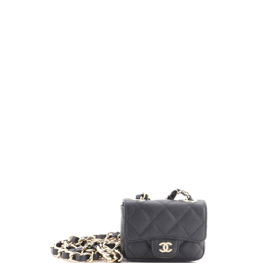 Chanel Mini Classic Flap Charm Chain Belt Bag